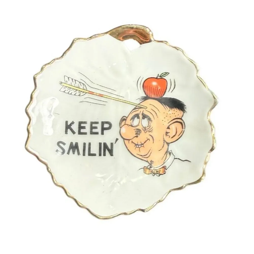 California Creations By Bradley Vintage Porcelain Trinket Dish Ashtray Set of 2